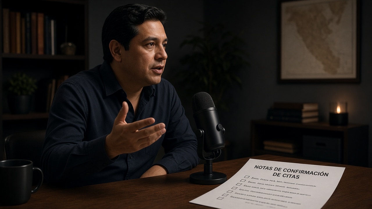 Escribe el oficio: qué debe preguntar, qué datos guardar y cuándo pasar con una persona. El Estudio convierte eso en saludo, reglas y cierre. No hace falta un equipo de voz para empezar.